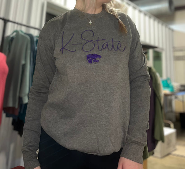 K-State Embroidered Crewneck