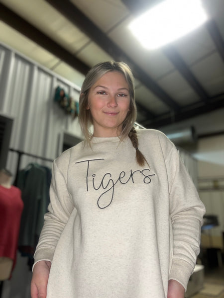 Tigers Embroidered Crewneck