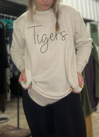 Tigers Embroidered Crewneck