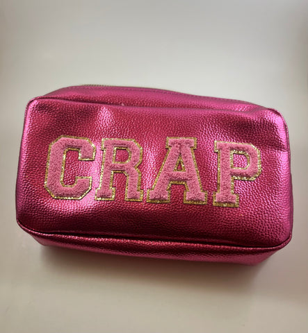 Pink Crap Cosmetic Bag