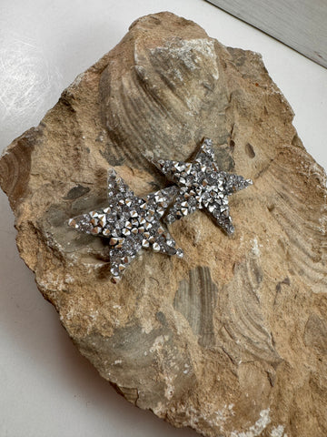 Silver Rhinestone Star Patch