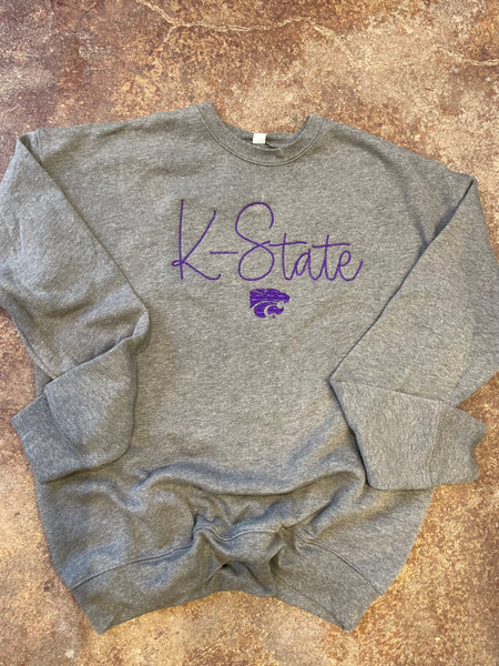 K-State Embroidered Crewneck